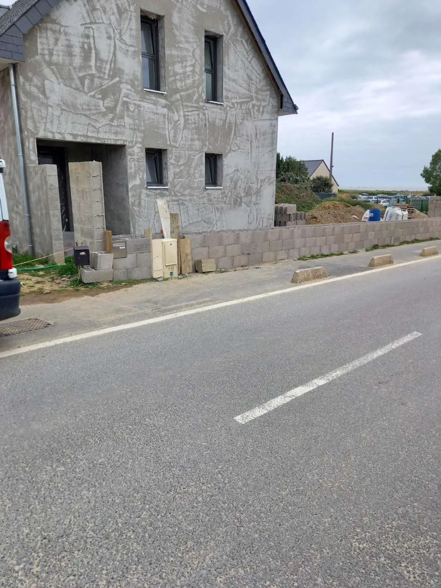Mur de soutènement — réalisation JMW Entreprise Mayenne